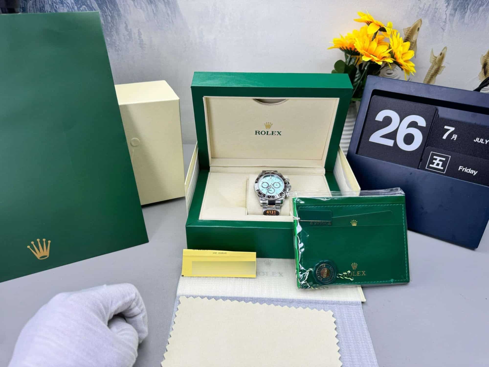 [EXCLUSIVE] Rolex Daytona Platinum Super Clone Transparent Back 4131 Movement 116506 40mm - gallery
