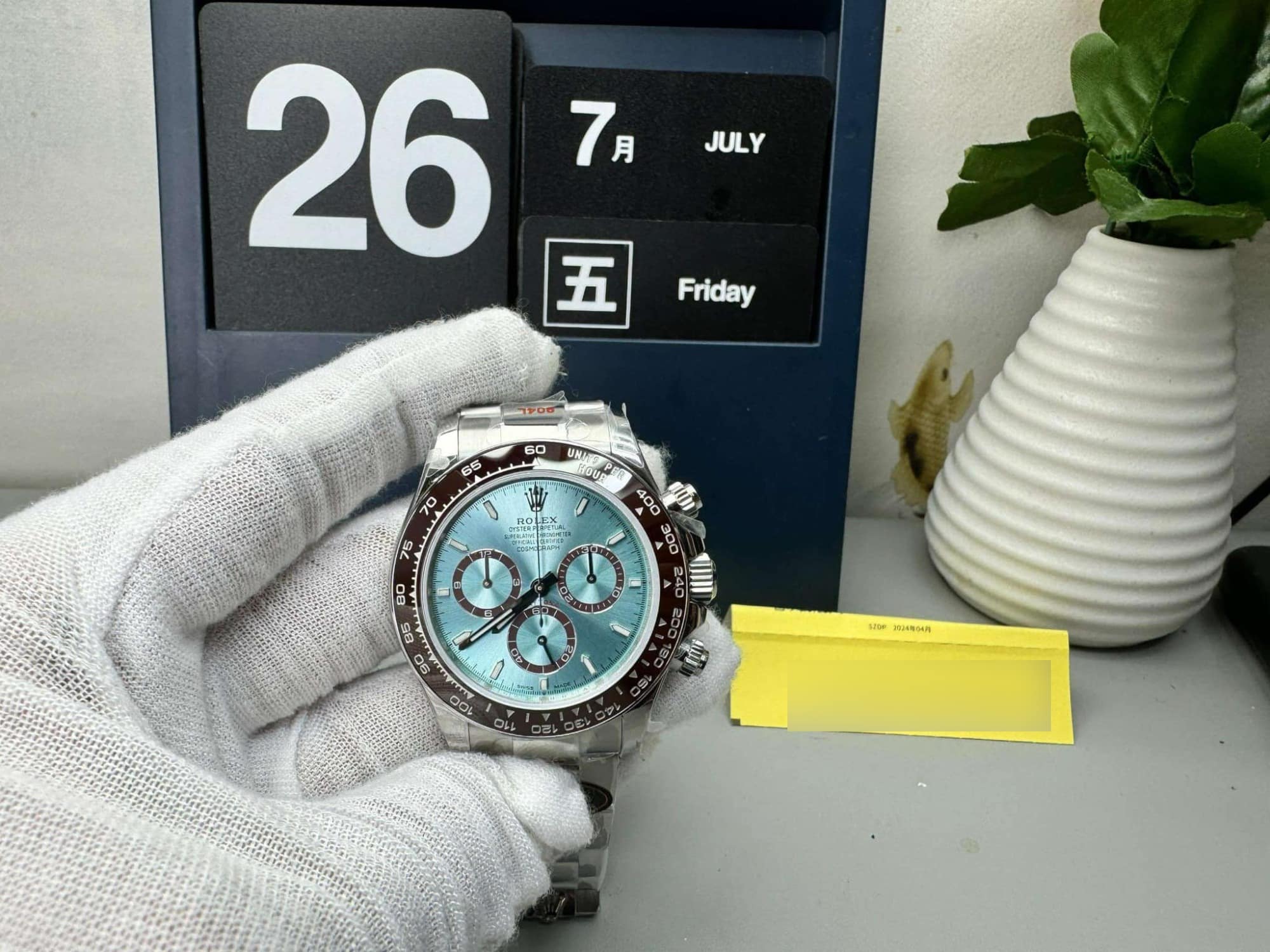 [EXCLUSIVE] Rolex Daytona Platinum Super Clone Transparent Back 4131 Movement 116506 40mm - gallery
