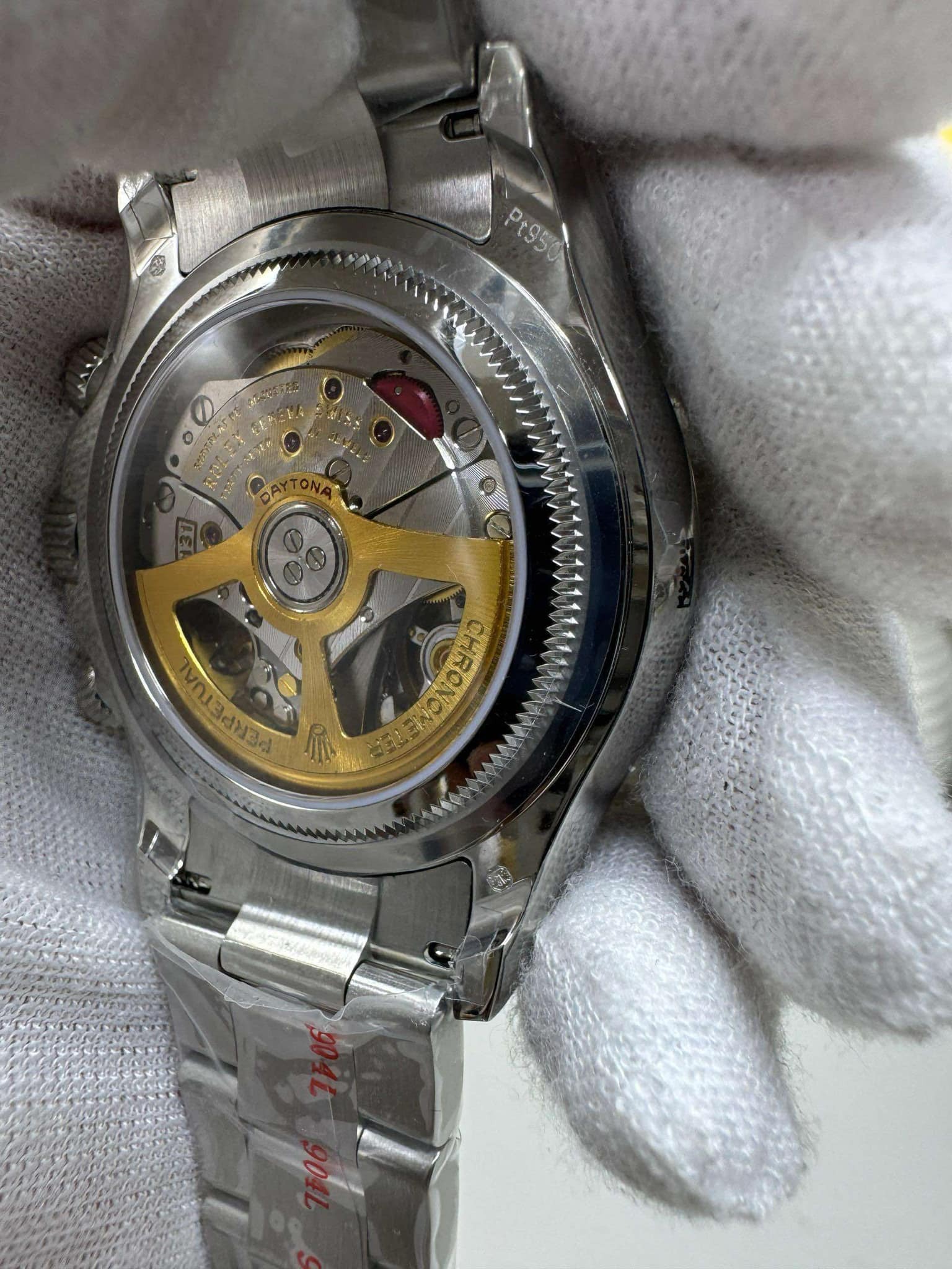 [EXCLUSIVE] Rolex Daytona Platinum Super Clone Transparent Back 4131 Movement 116506 40mm - gallery