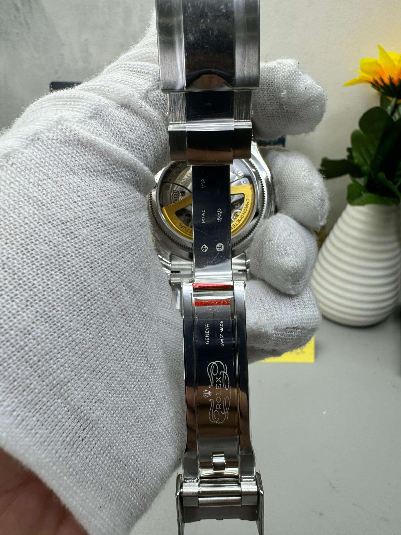 [EXCLUSIVE] Rolex Daytona Platinum Super Clone Transparent Back 4131 Movement 116506 40mm - gallery