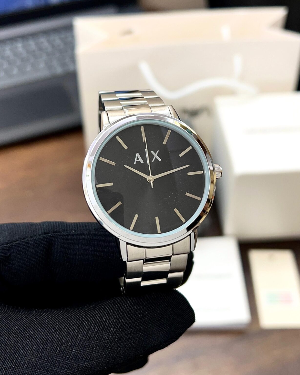 Armani Exchange Cayde Classic Silver Timepiece - gallery