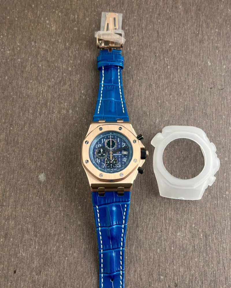 Audemars Piguet Royal Oak Chronograph Blue Chroco Strap - gallery