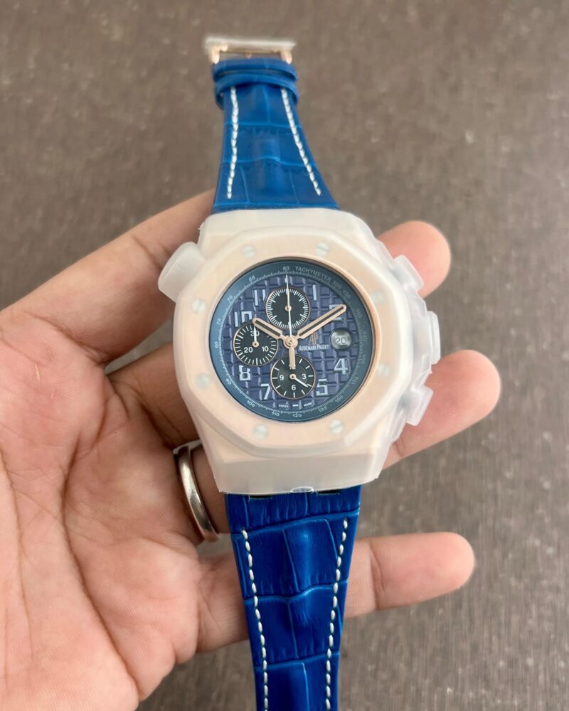 Audemars Piguet Royal Oak Chronograph Blue Chroco Strap - gallery