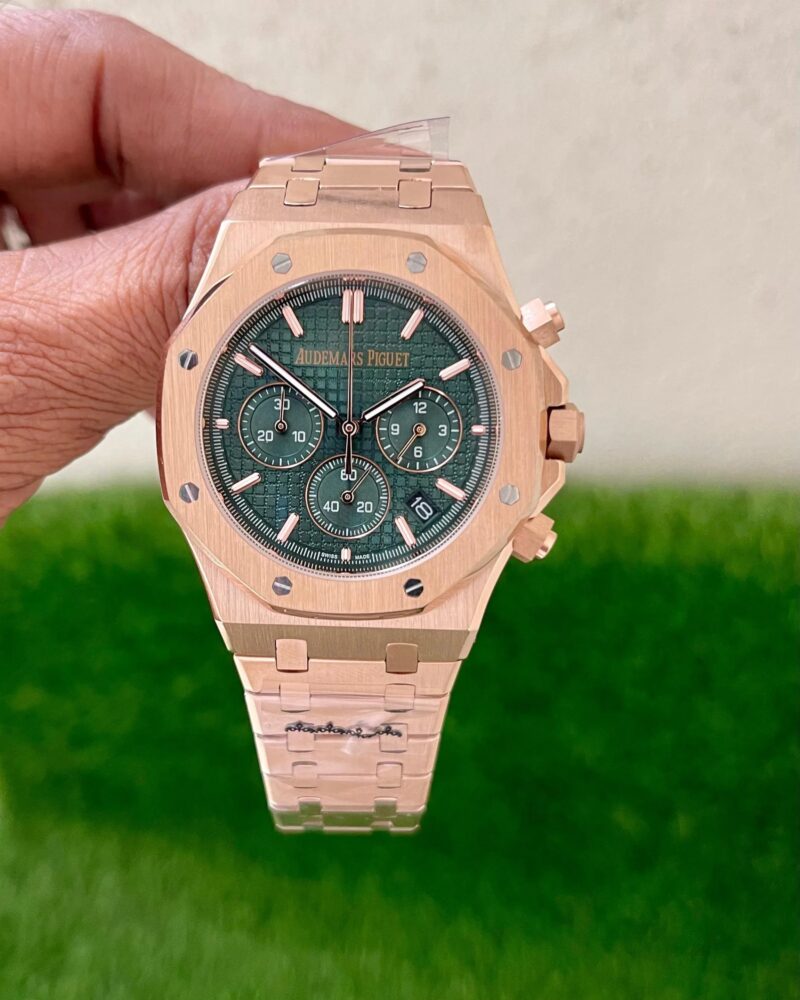 Audemars Piguet Royal Oak Chronograph Rosegold Green Dial - gallery