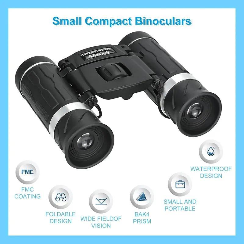 NEW 500X25 Hd Zoom 5000M/50000M Binoculars Telescope Folding Long-Distance Vision Micro Telescope For Camping Outdoor Sports