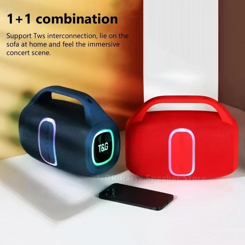 Discover the Revolutionary Features of TG-674 Portable Subwoofer Bluetooth Speaker Wireless Speaker Large Battery support FM RadioWith RGB Light TG Speakers and TWS