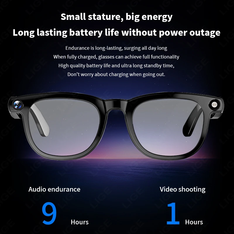 Discover the Revolutionary Features of AI Smart Glasses with 8MP Camera Video Recording Eyeglass Languages Translation Sunglasses Bluetooth Call Music Player Men Women