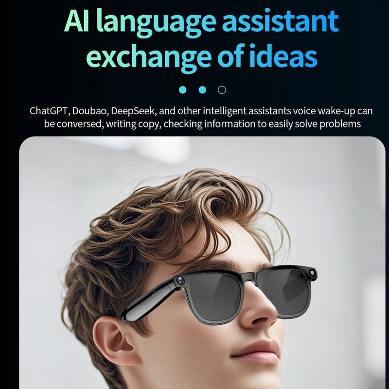 Women AI Smart Glasses 800W HD Camera Anti Blue Light The Map Translation Video Call Take Photos UV Protection Sunglasses Men Wearable Mj - Image 5