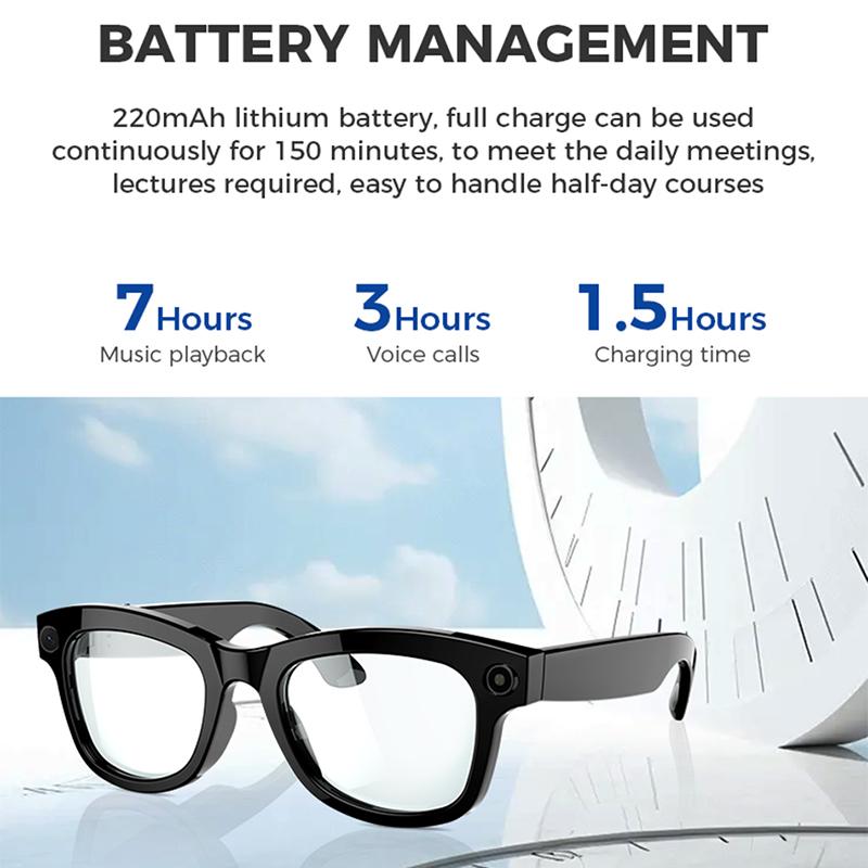 2025 New 500w Pixel Smart Glasses Men With Ai Camera For High-definition Photography Video Recording Voice Calls And Translatio Wearable Transparent Mirror - Image 5