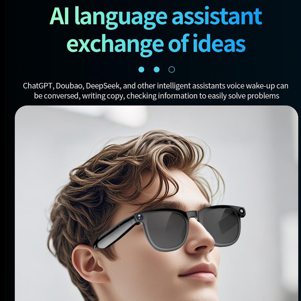 AI Smart Glasses 800W HD Camera Sunglasses Men Women Anti Blue Light The Map Translation Video Call Take Photos UV Protection Wearable Mj - Image 5