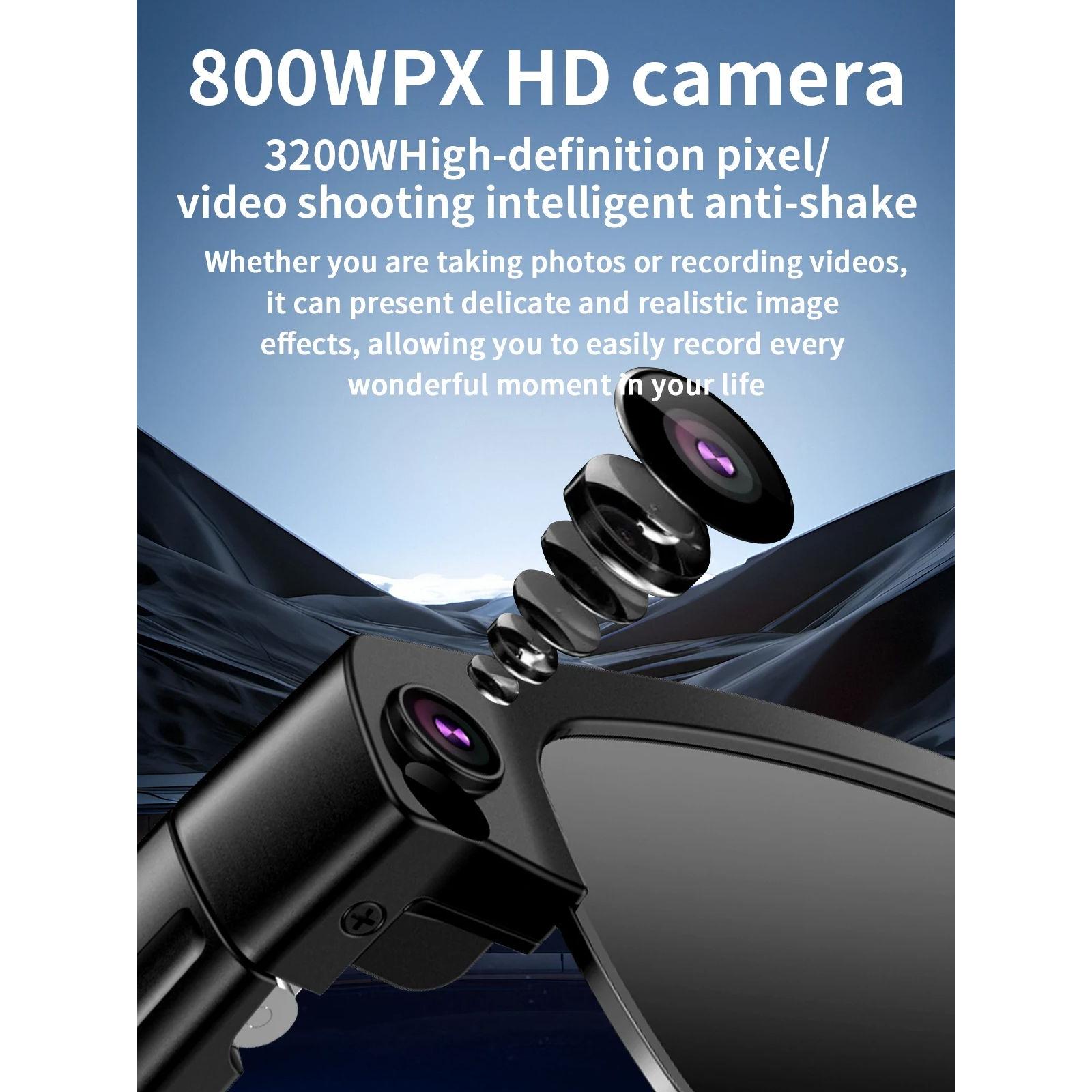 Camera Smart Glasses Photo Video Record BT Call Music Playback Smart Glasses Al Object Recognition Voice Assistant Sunglasses Bluetooth Android - Image 2