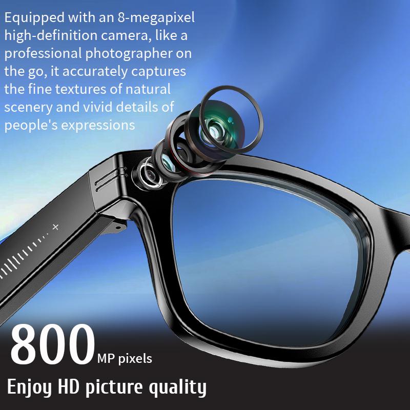 2025 New Upgrade Smart Glasses With Camera Video Recording AI Photo Recognition Bluetooth Call Translation Voice Sunglasses Men Portable Dustproof Memory Phone Wearable Change Color Lens