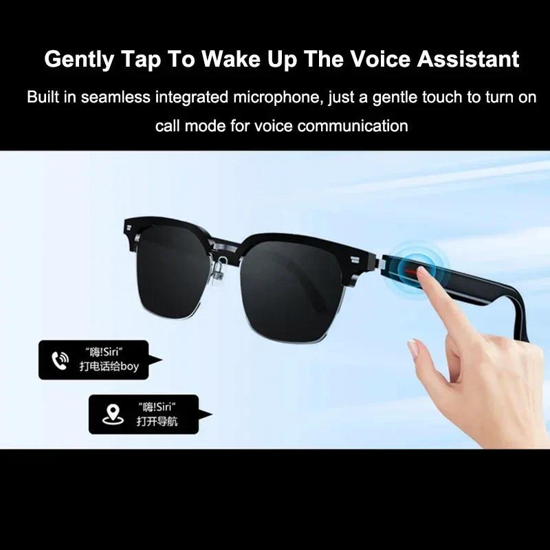 A01 Smart Glasses AI Real-time Translation Bluetooth Call & Voice Assistant Touch Control Glasses with Mic Speaker Earphone Automatic Wearable Water Proof Chargeable