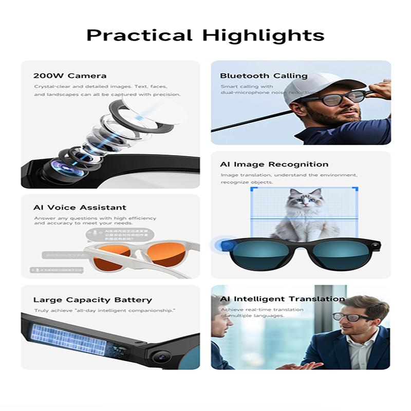 New M88 Smart Glasses Photography Video AI Intelligent Interactive Translation Smart Sunglasses IOS Andirod Glasses - Image 2