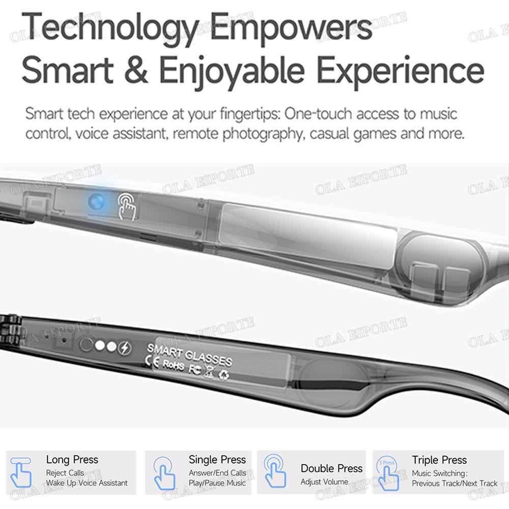 AI Smart Translation Glasses Bluetooth Call Remote Music 164 Video Online Language Translator Voice Note UV400 Sunglasses 2025 - Image 3