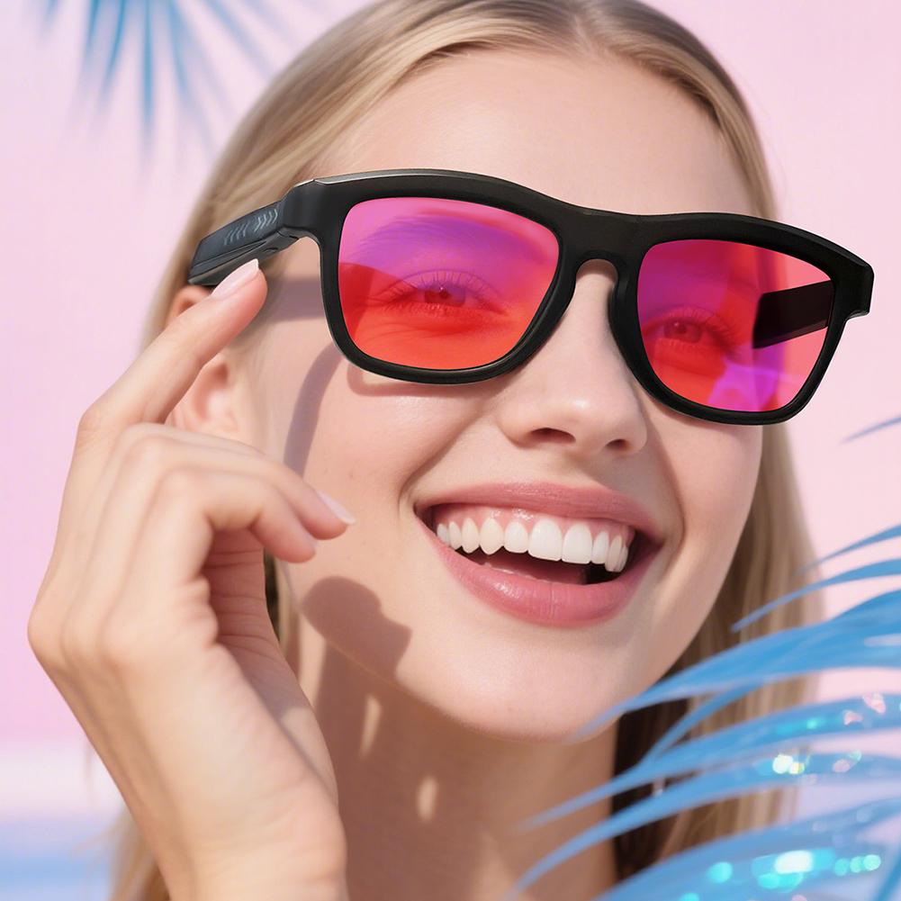 5.4 Smart Bluetooth Glasses with AI Translation Voice Assistant Adjustable Lens Tint Long-Endurance Outdoor Sports Headphones
