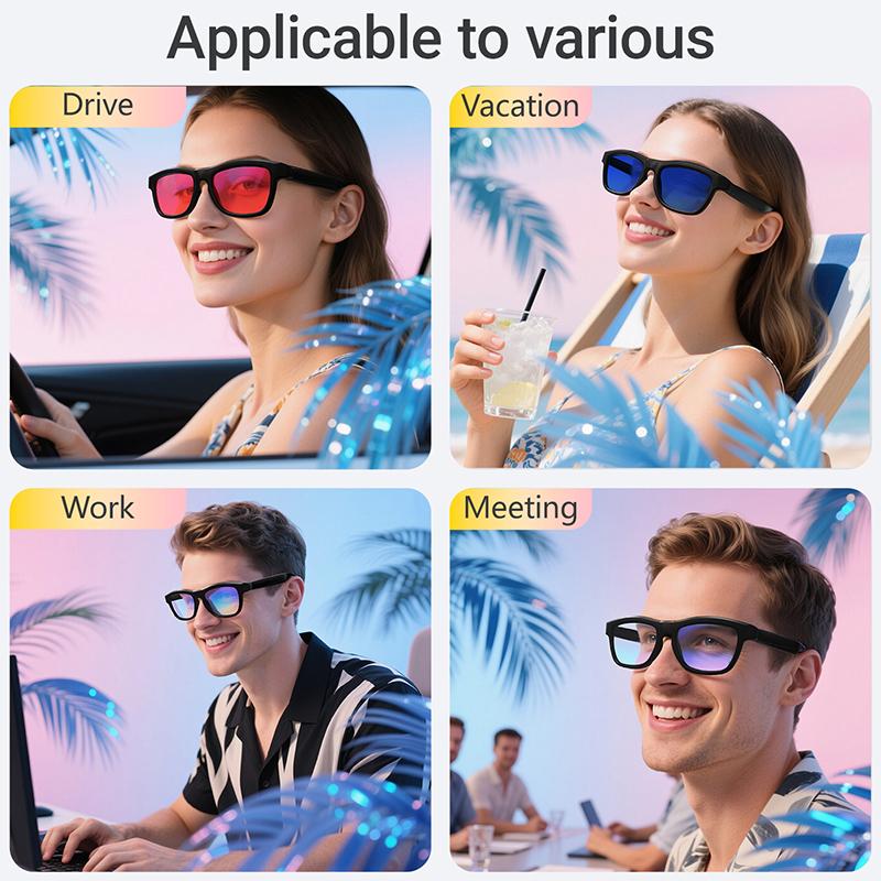 Touch Smart Change Color Sunglasses Women Men 2025 AI Intelligent Translation Eyewear Wireless Bluetooth Call Music Sun Glasses