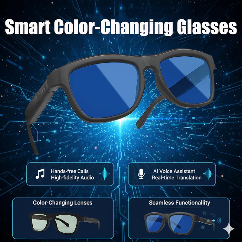 Touch Smart Change Color Sunglasses Women Men 2025 AI Intelligent Translation Eyewear Wireless Bluetooth Call Music Sun Glasses - Image 3