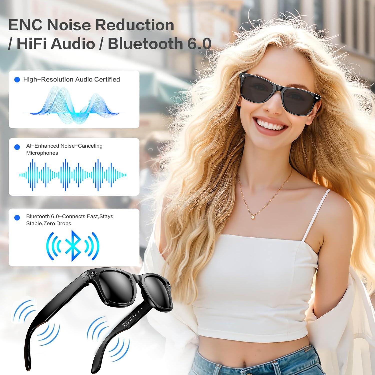 Discover the Revolutionary Features of 800W With Camera Smart Glasses Woman Video Recording AI Photo Recognition Eyewear Earphone Call Translation Voice Sunglasses Men