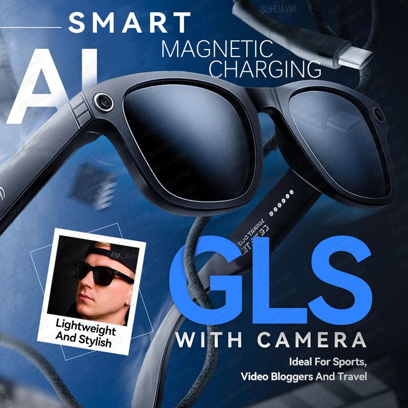 AI smart glasses 8-megapixel recording video photography listening to music recognition answer translation waterproof Bluetooth