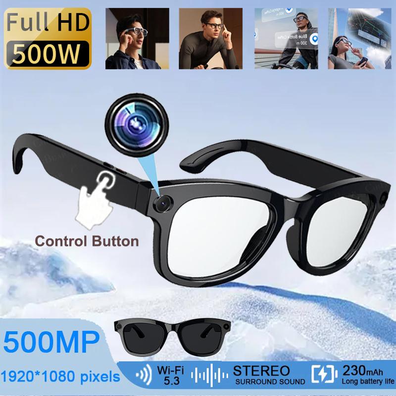 Smart Glasses, AI Technology, 500W HD Camera, Bluetooth Calling, Smart Voice Assistant Control, Music Playback, For Men and Women