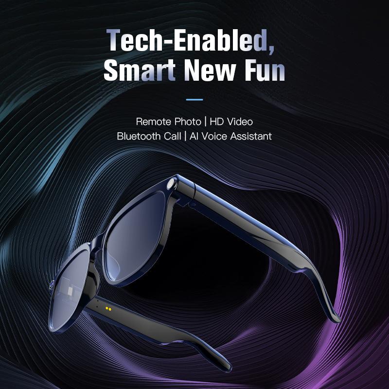 2026 AI Smart Glasses with 8MP Camera Video Recording 100+ Languages Translation Bluetooth Call Music Play Sunglasses Men Women