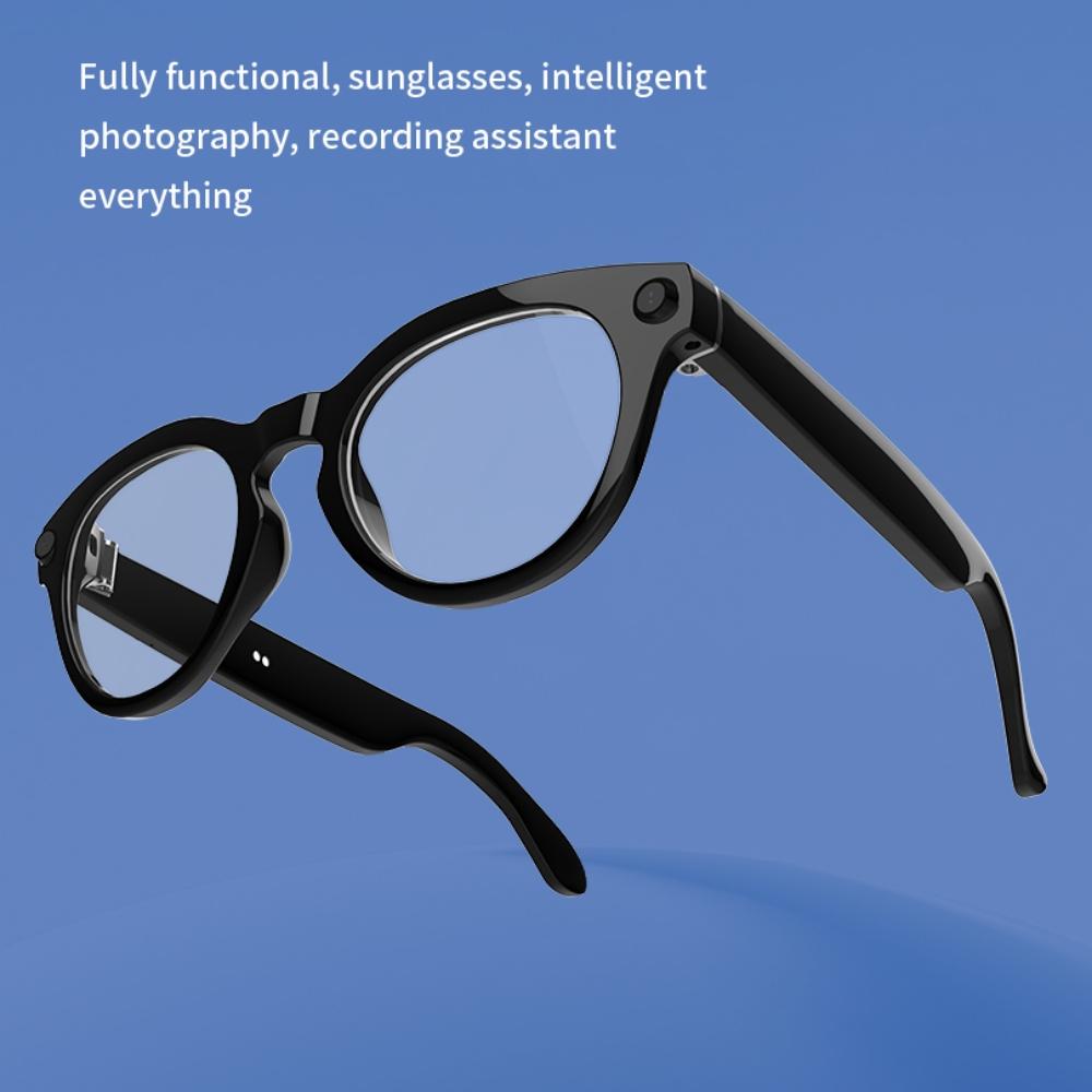 AI  Camera Intelligent Recognition Voice Call Noise Reduction Sunglasses 1080p HD Mini Camera Glasses Sports DVR Monitoring