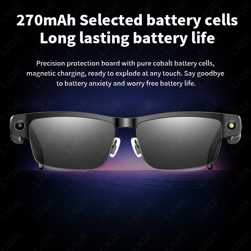 LIGE Smart Glasses Photography Video AI Intelligent Translation Smart Sunglasses Bluetooth Call Music Eyeglasses For Android iOS vs Competitors: Which One Should You Choose?