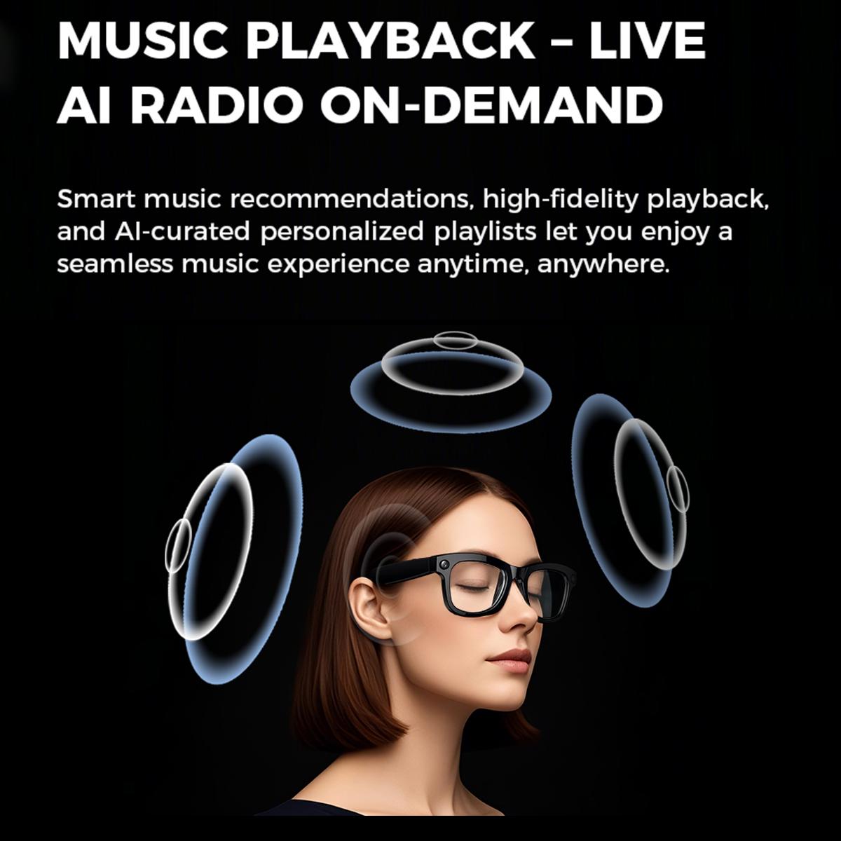 Discover the Revolutionary Features of New Smart Glasses AI Translation Bluetooth Call 1080P HD Camera Music Headphones Outdoor Sports Fashion Sunglasses For Men Women