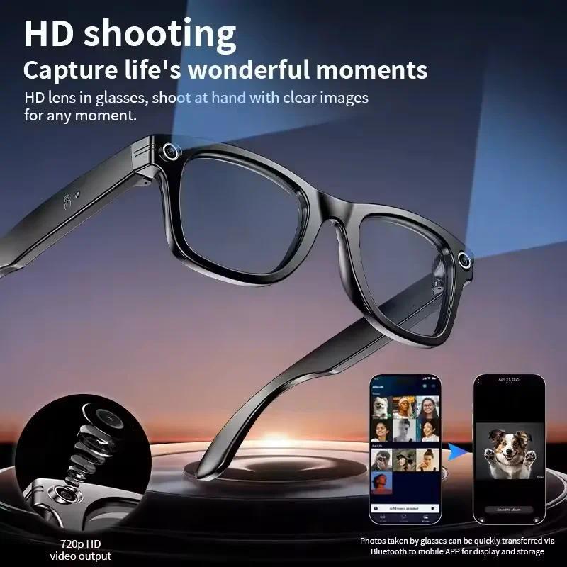 Smart Glasses, AI Technology, 8MP Video Camera, Translation in 100+ Languages, Men