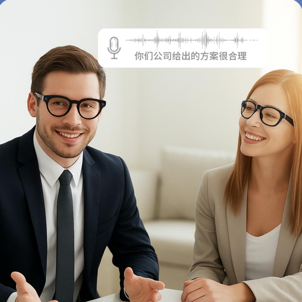 Smart AI Glasses, V03, 1080P HD Camera, Video Recorder and Photo Taker, AI Image Recognition, Voice Translation, WiFi and Bluetooth Connectivity, Calling Sunglasses