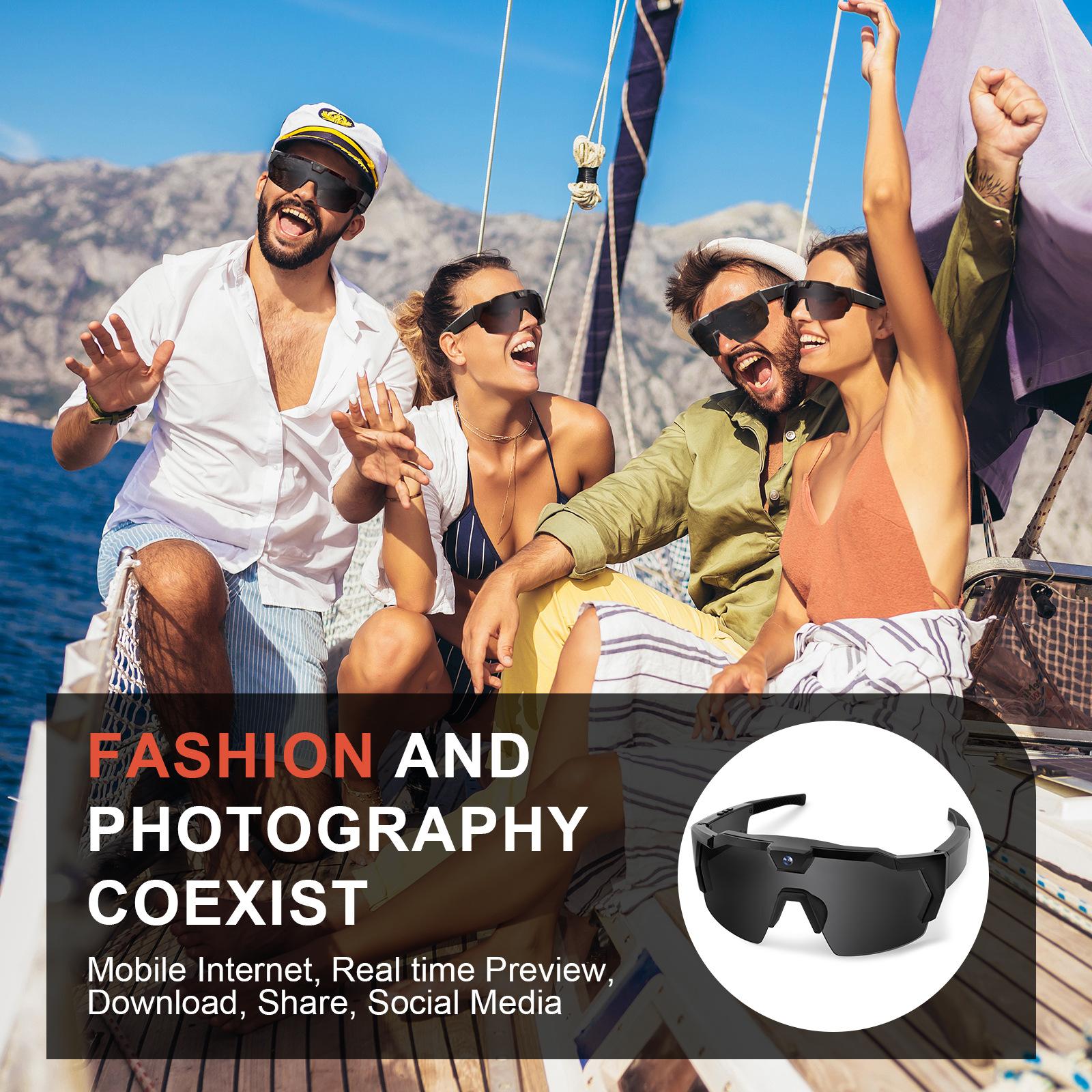 2026 AI Intelligent Glasses For Outdoor Cycling Windproof And Eye Protection Skiing Glasses High-definition Camera Photography