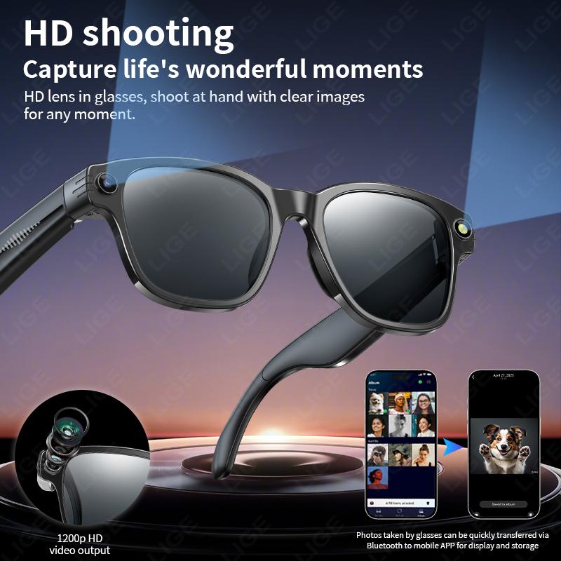 The Future of Technology: Exploring New AI Smart Glasses 800W Camera WIFI+Bluetooth Real-time Transmission Sunglasses Touch Control Video Record Glasses For Android's Innovations
