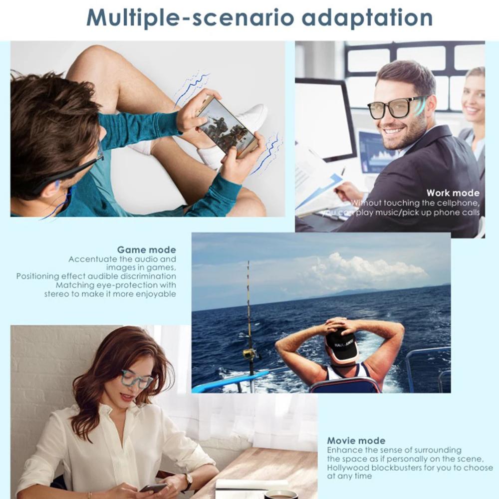 Smart Bluetooth 5.0 Sunglasses Headphones MX06 with Speaker, Wireless Audio, Touch Controls, Hands-Free Calling, Ideal for Sports and Outdoor Activities