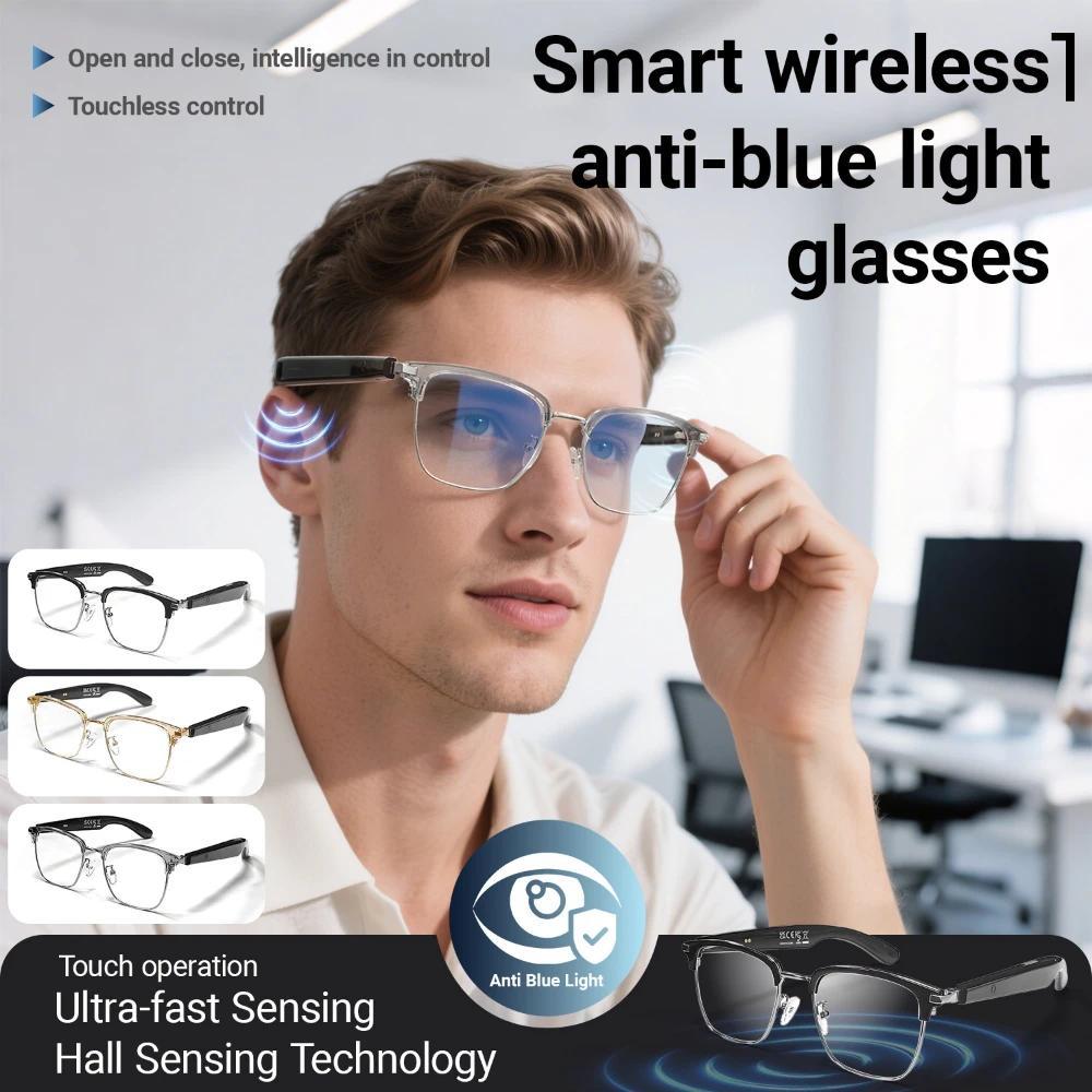 GT-33 smart glasses anti-blue light glassesTranslation Sunglasses Voice Remote Control Music Eyewear Waterproof Eyeglasses