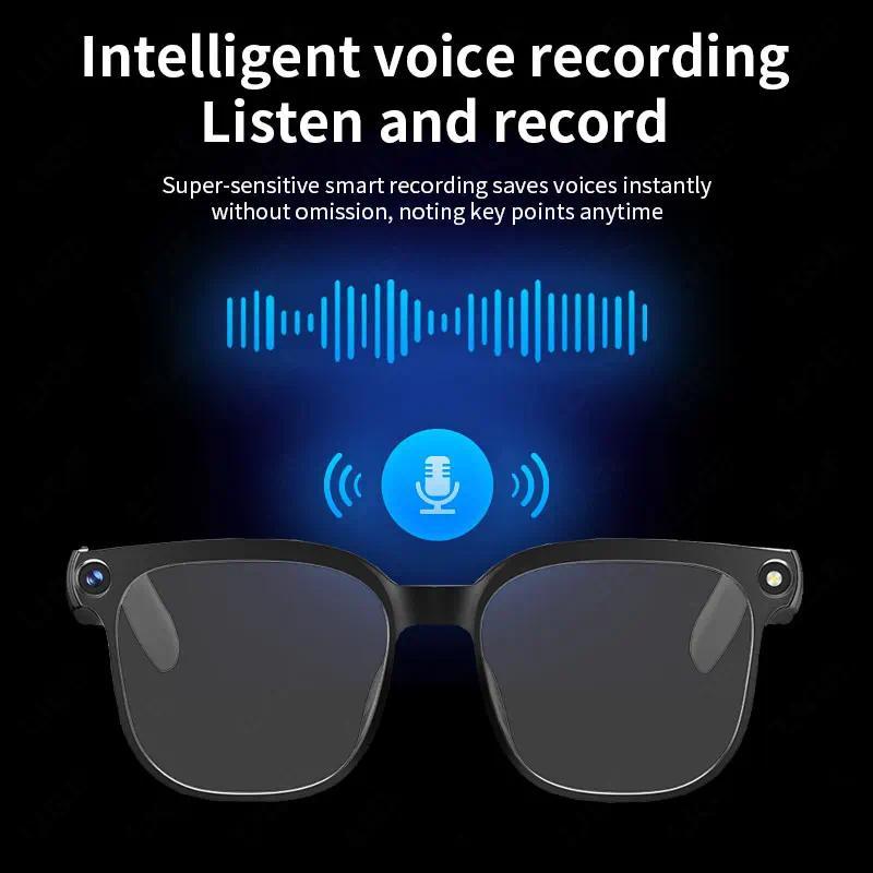 Smart Eyeglass 800W Camera Glasses AI Smart Glasses HD Shooting Video Record Call Glasses Waterproof Bluetooth Smart Sunglasses