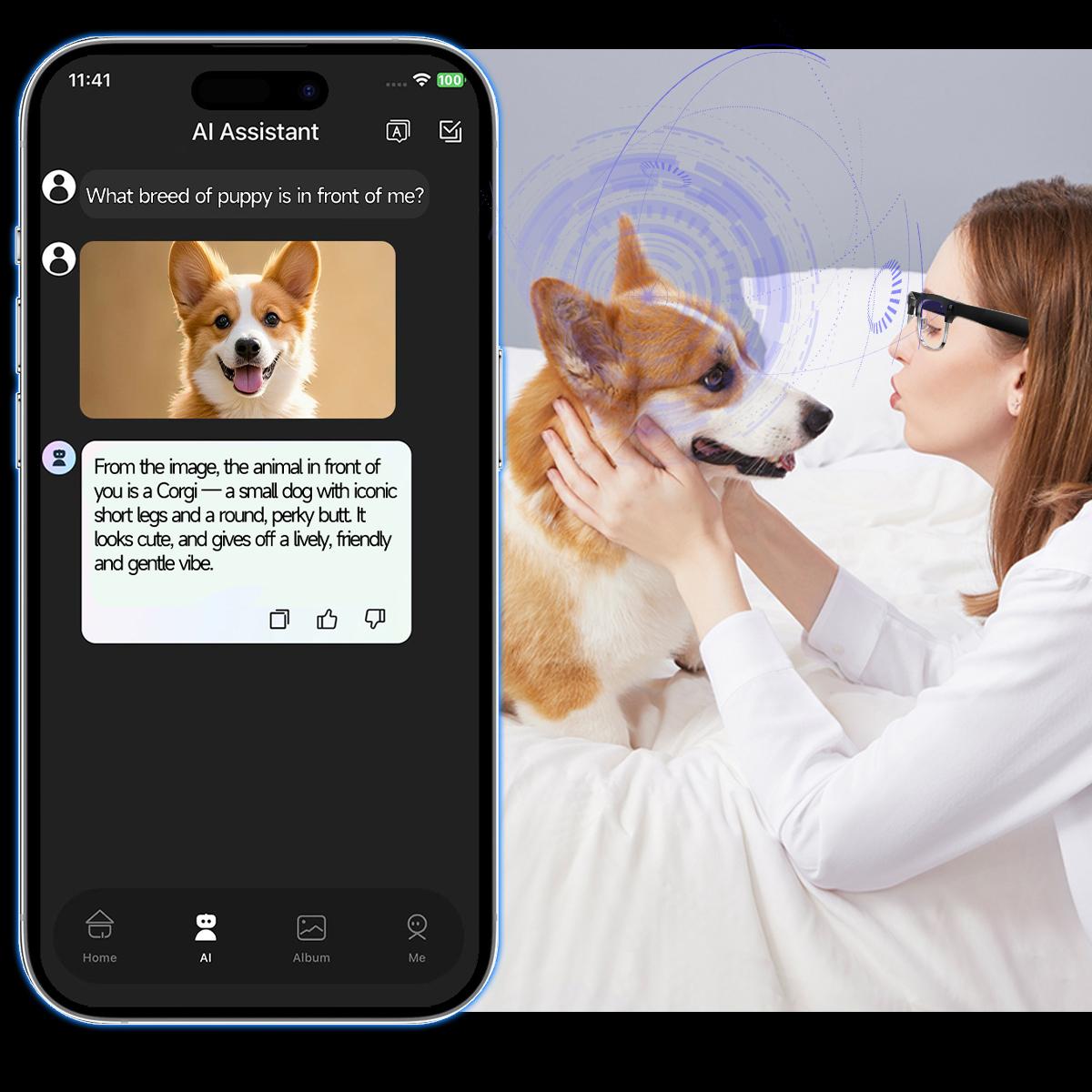 Smart Translation Glasses, New AI Camera Recognition, W630, Video and Audio Recording, 8MP Sony HD Camera, WiFi, Music Glasses, Suitable for 2025