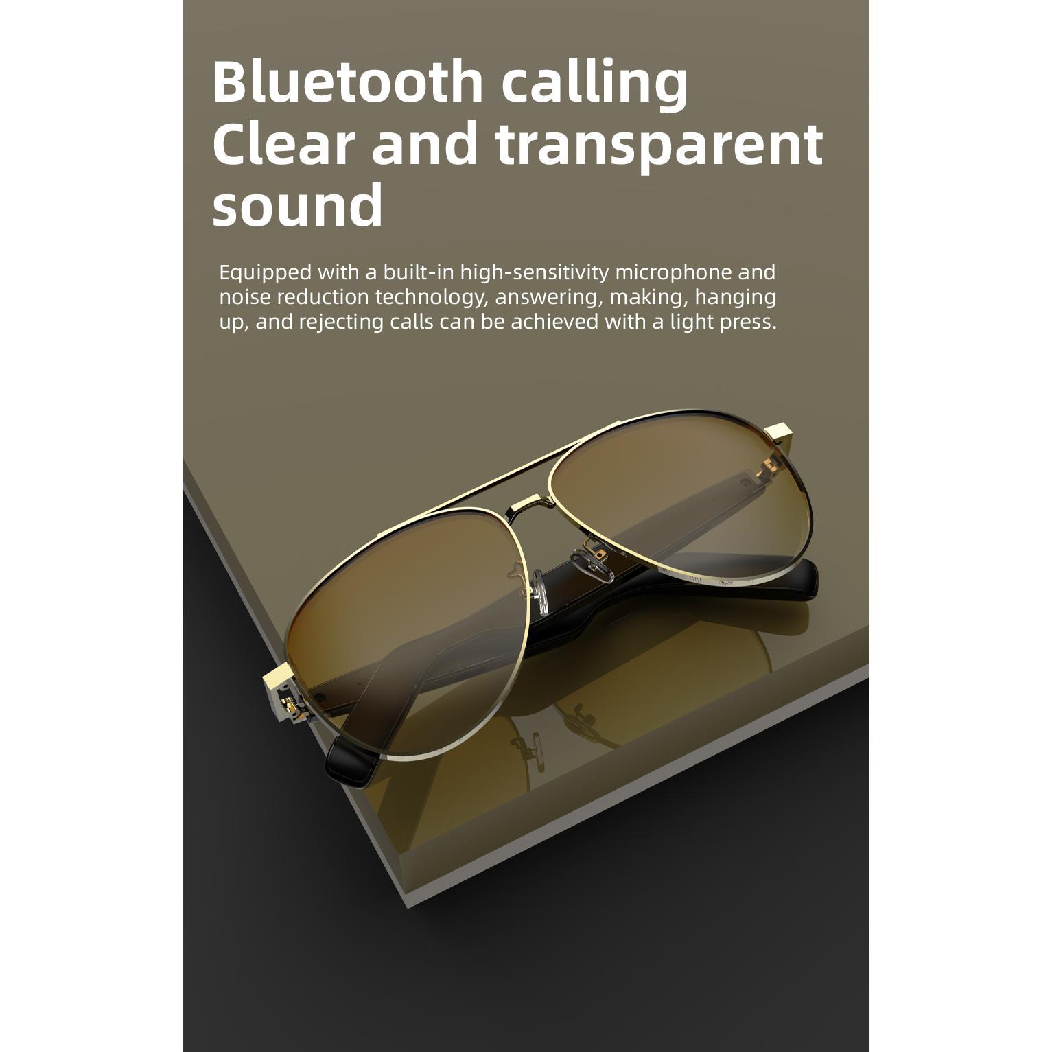 SG-13Pro Hands-Free Calling Tea Brown Wireless Glasses with Speaker & Mic Comfort Fit Stylish Design Audio Bluetooth Glasses