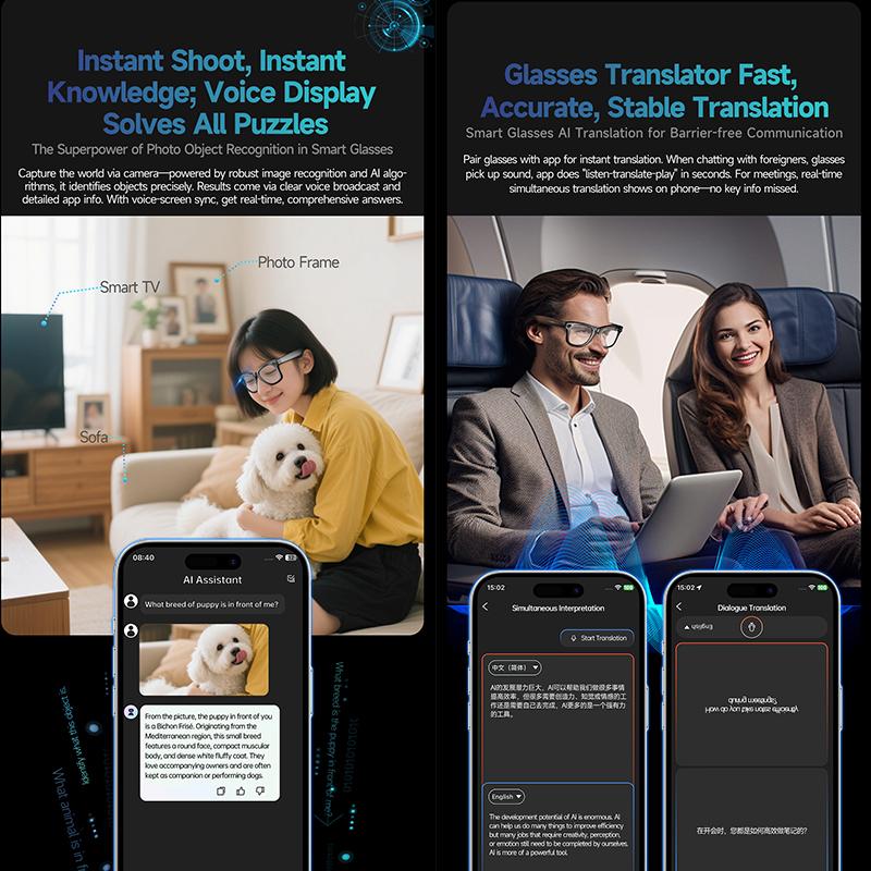 Real User Stories: How Smart AI Translation Smart Glasses Take Photos Recognizing Objects 4K Camera Bluetooth Music Call Intelligent Recording Glasses Changed Their Lives