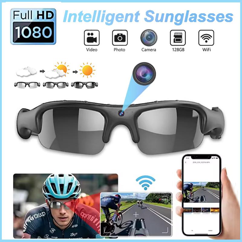 1080P HD Video Recorder WIFI Outdoor Sports Camera Smart Glasses Bicycle Motorcycle Sunglasses Shooting Camera Riding Driving