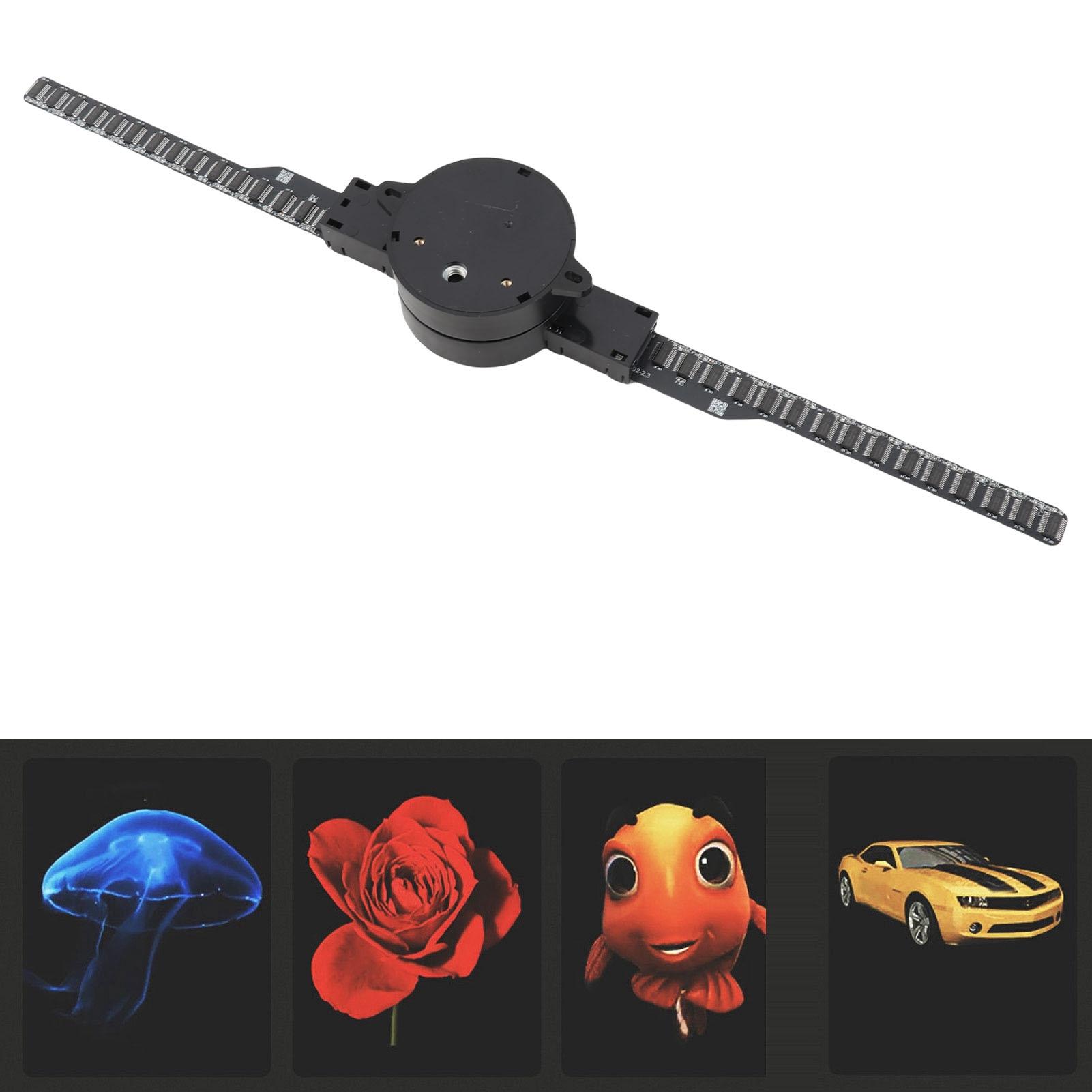 42 cm3D holographic fan advertising machine holographic projection WiFi projector with 224 LED lamp beads 3D advertising player Adapter Adjustable Audio Card Wireless Connection Phone