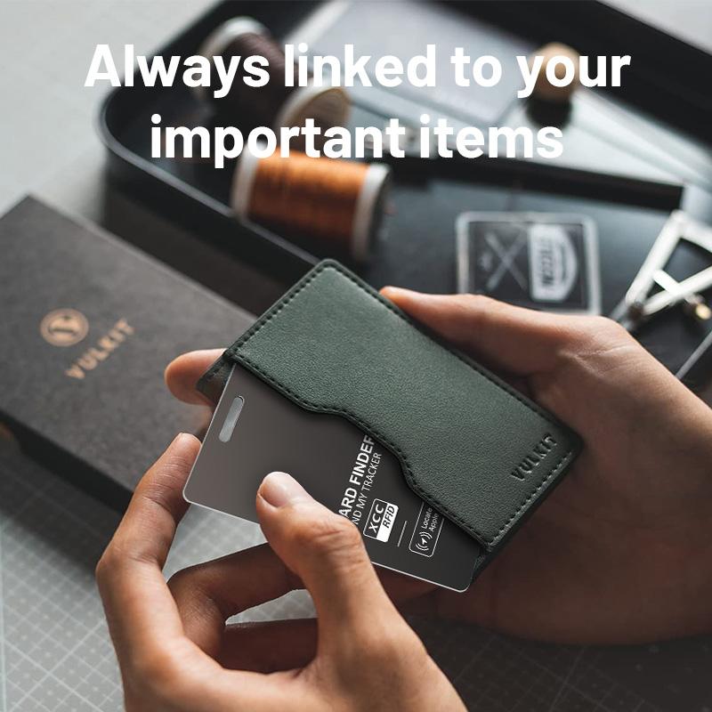 Bluetooth wallet tracking card, ultra-thin at 1.7 mm.Wireless Charging Compatible with Apple Find MyWaterproof IP68