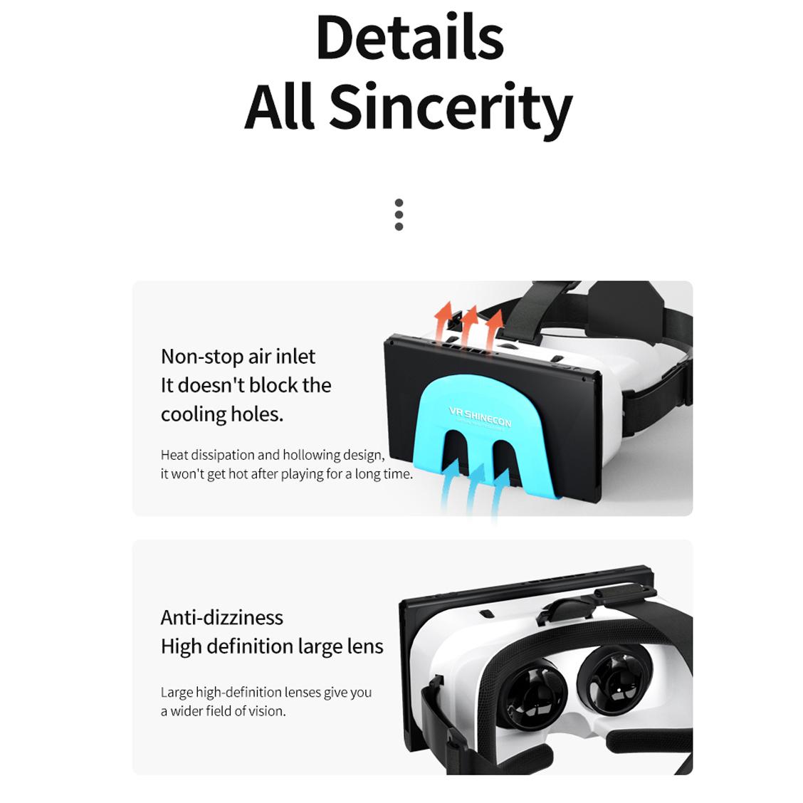 G11 VR Shinecon For Nintendo Switch & OLED 3D Virtual Reality VR Glasses Headset Devices Helmet Lense Goggles Gaming Accessories